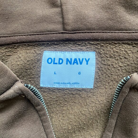 Brown Old Navy Zip-Up - Picture 3 of 3